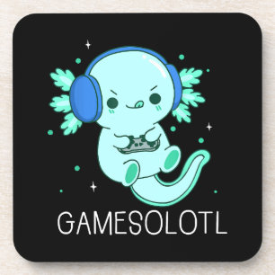 Dessous-de-verre Jeux mignons Axolotl Salamandre mexicaine Joueur
