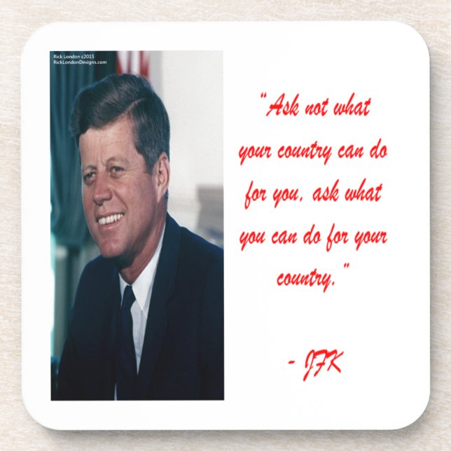Dessous-de-verre JFK & Ask Not Quote (Devant)
