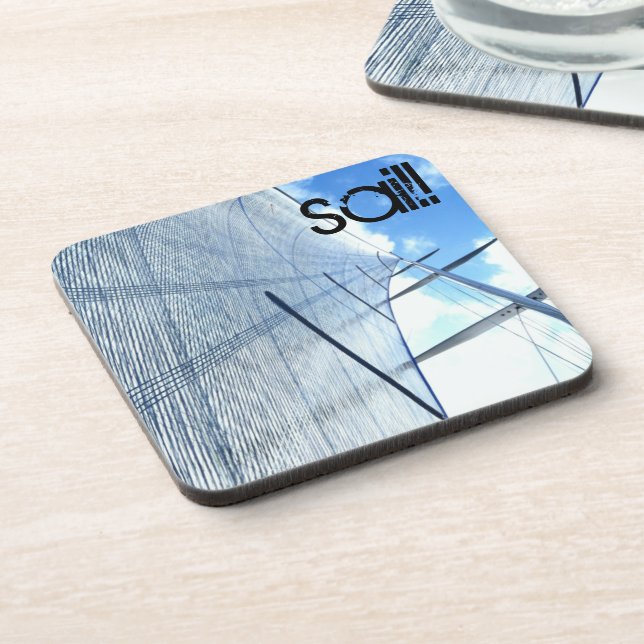 Dessous-de-verre Jib Sail and Mast Picture (Côté gauche)