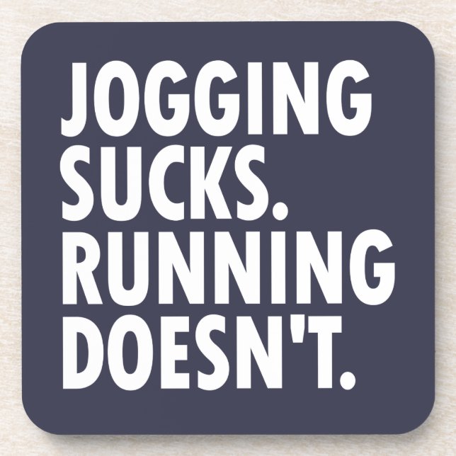 Dessous-de-verre Jogging Sucks. Courir ne marche pas. (Devant)