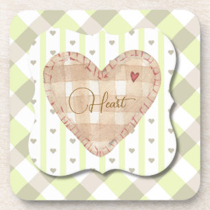 Dessous-de-verre Joli et unique motif du coeur en regardant Tartan