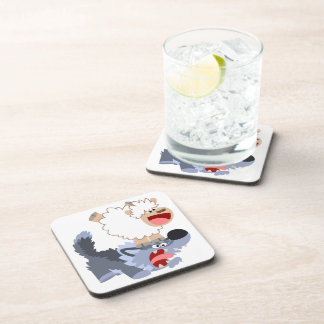 Dessous-de-verre Joli jeu de caricatures Moutons et Dessous de verr