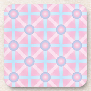 Dessous-de-verre Joli motif rose, violet et bleu clair