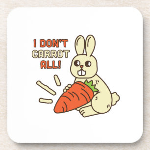Dessous-de-verre Joli Petit Lapin Tenant Sa Carotte