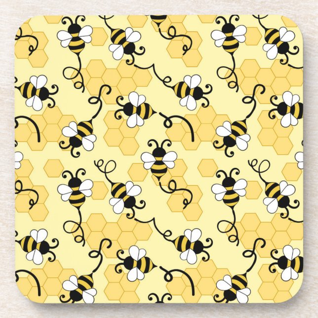 Dessous-de-verre Joli petit motif abeilles (Devant)