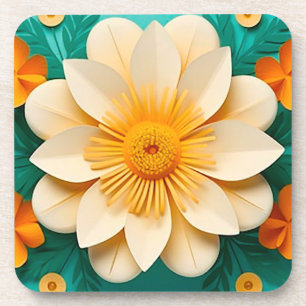 Dessous-de-verre Jolies fleurs 3d