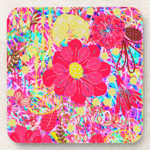 Dessous-de-verre Jolies fleurs colorées et lumineuses