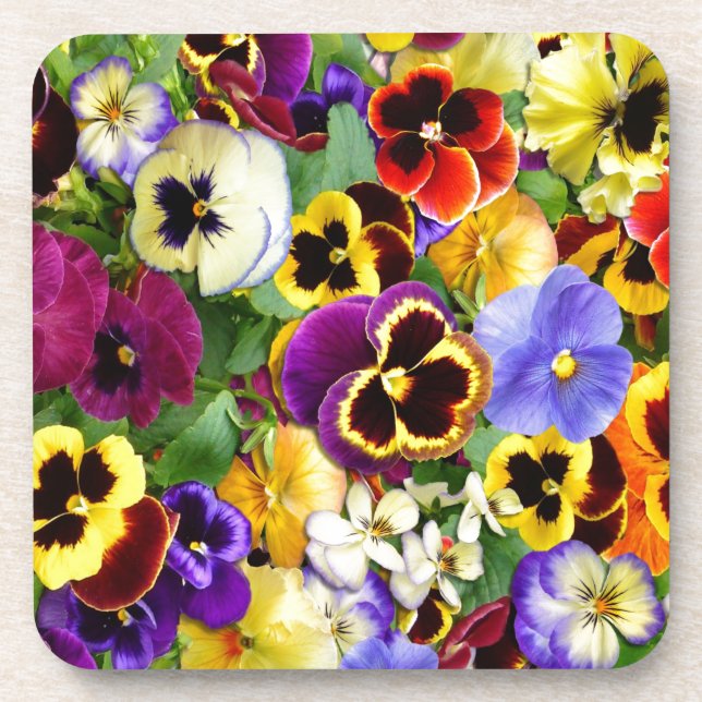 Dessous-de-verre Jolies Pansies (Devant)