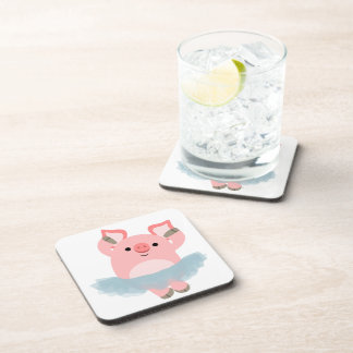 Dessous-de-verre Jolis Dessins Animés de Cochons Danseuses Set de S