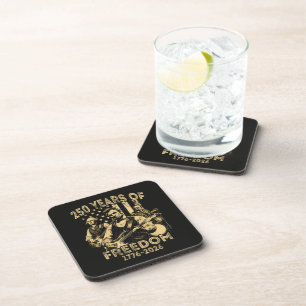 Dessous-de-verre Jouer de la guitare 4 juillet 250e anniversaire