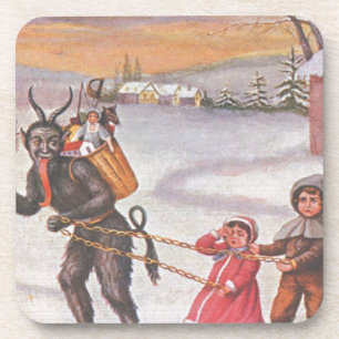 Dessous-de-verre Jouets volants Krampus et enfants
