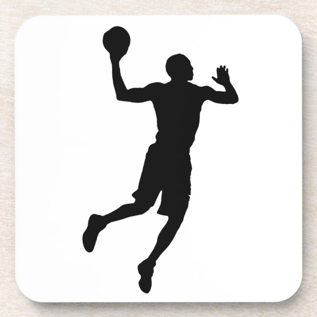 Dessous-de-verre Joueur de basket-ball Pop Art Silhouette (Devant)