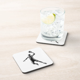Dessous-de-verre Joueur de basket-ball Slam Dunk Dark Design