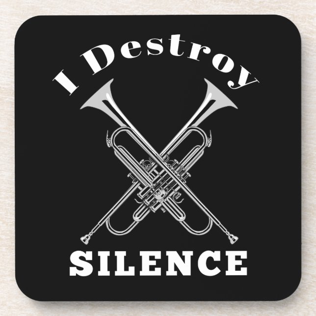 Dessous-de-verre Joueur de trompette Je détruit le silence (Devant)