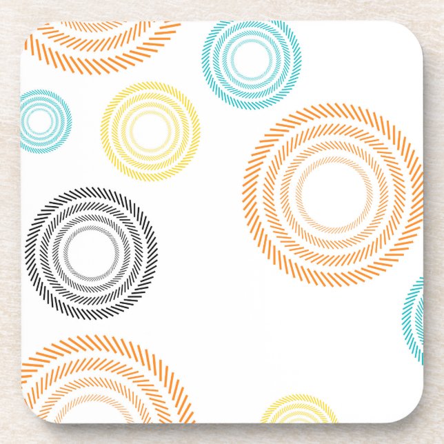 Dessous-de-verre Joueuse, tendance, cool, moderne, cercles simples (Devant)