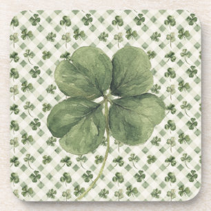 Dessous-de-verre  Jour de la Saint-Patrick Trèfle à quatre feuilles