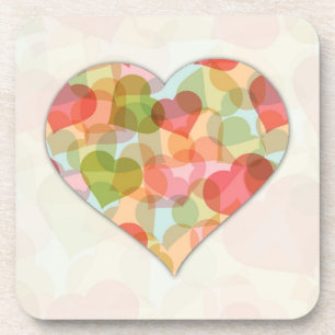 Dessous-de-verre Jour de Valentines heureux avec les coeurs coloré
