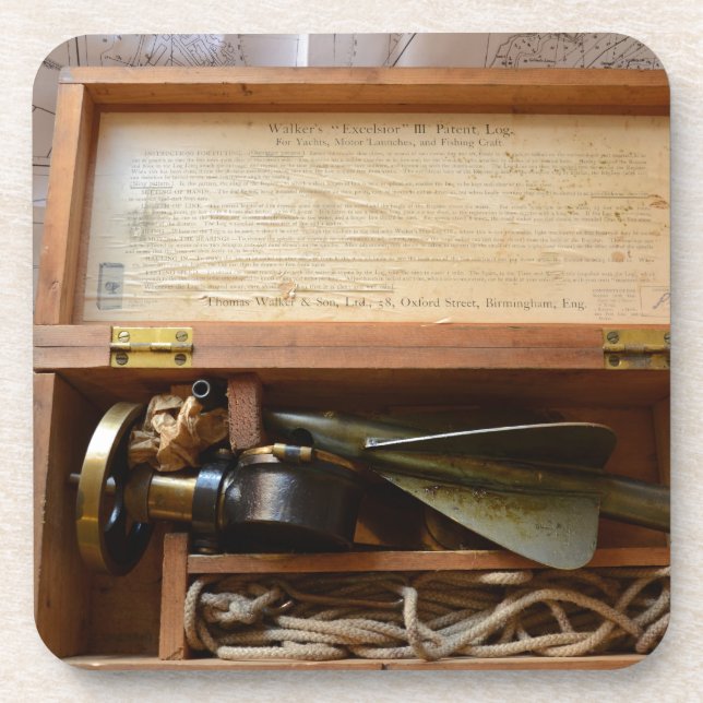 Dessous-de-verre Journal de bord antique (Devant)