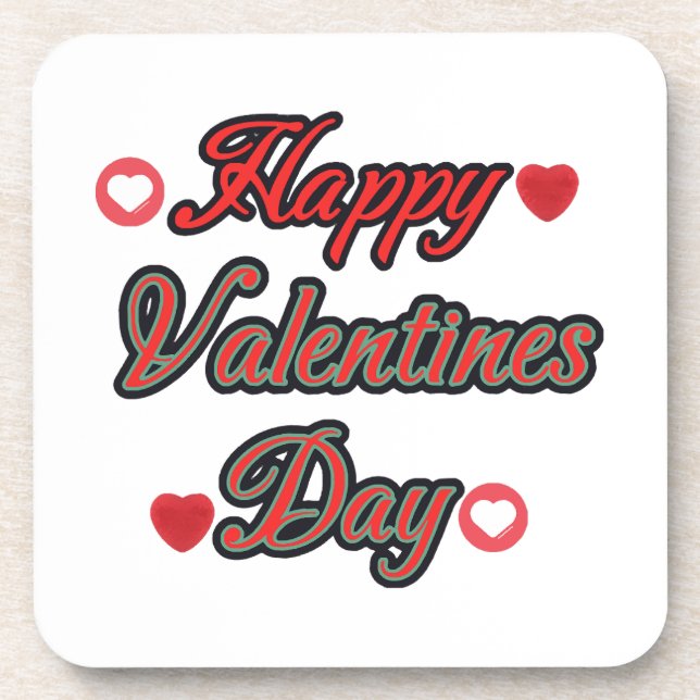 Dessous-de-verre Joyeuse Saint-Valentin pour le cadeau (Devant)