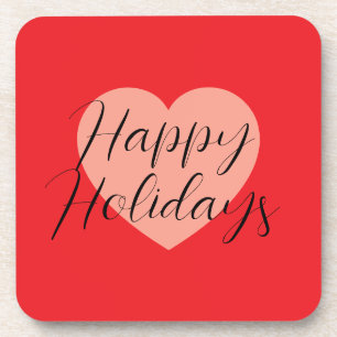 Dessous-de-verre Joyeuses Fêtes Joyeux Noël Période de Vacances Cœu