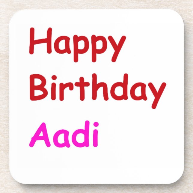 Dessous-de-verre Joyeux anniversaire Aadi (Devant)