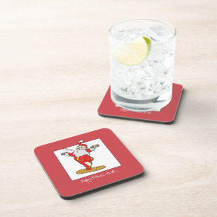 Dessous-de-verre Joyeux exercice de remise en forme Noël avec Père 