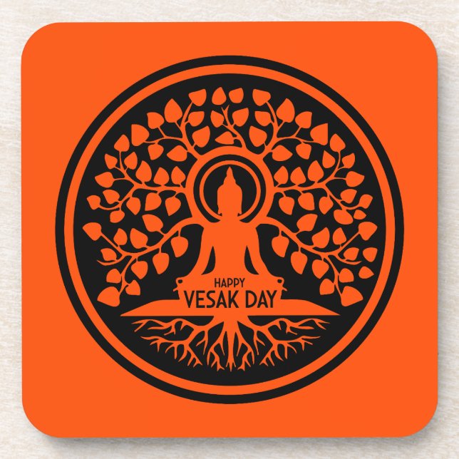 Dessous-de-verre Joyeux jour de Vesak (Devant)