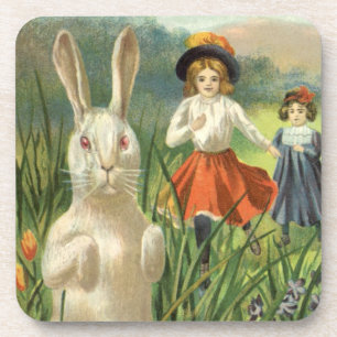 Dessous-de-verre Joyeux lapin de Pâques Vintage et enfants