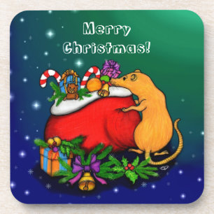 Dessous-de-verre Joyeux Noël avec Rat Prince