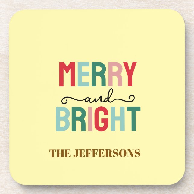 Dessous-de-verre Joyeux Noël Bonne Année en famille (Devant)