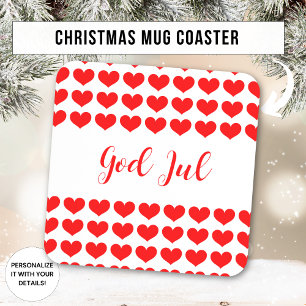 Dessous-de-verre Joyeux Noël cadeau de Noël scandinave pour une ami