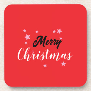 Dessous-de-verre Joyeux Noël classique unique minimaliste simple