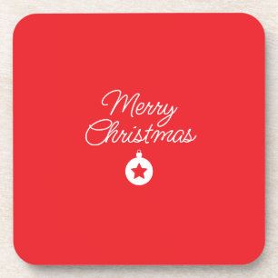 Dessous-de-verre Joyeux Noël classique unique minimaliste simple