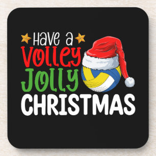 Dessous-de-verre Joyeux Noël de volley-ball en fête
