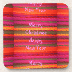 Dessous-de-verre Joyeux Noël Joyeux Nouvel An Toile Design couleur