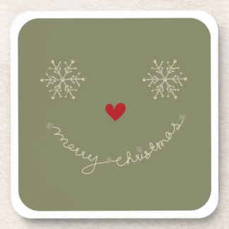 Dessous-de-verre Joyeux Noël Snowflakes Funny Smiley Face Enfant