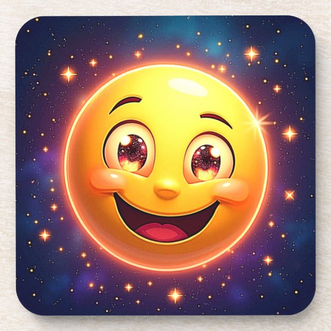 Dessous-de-verre Joyeux oeil cosmique Emoji (Devant)