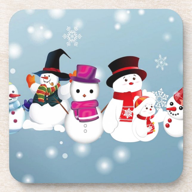 Dessous-de-verre Joyeux Snowmen (Devant)