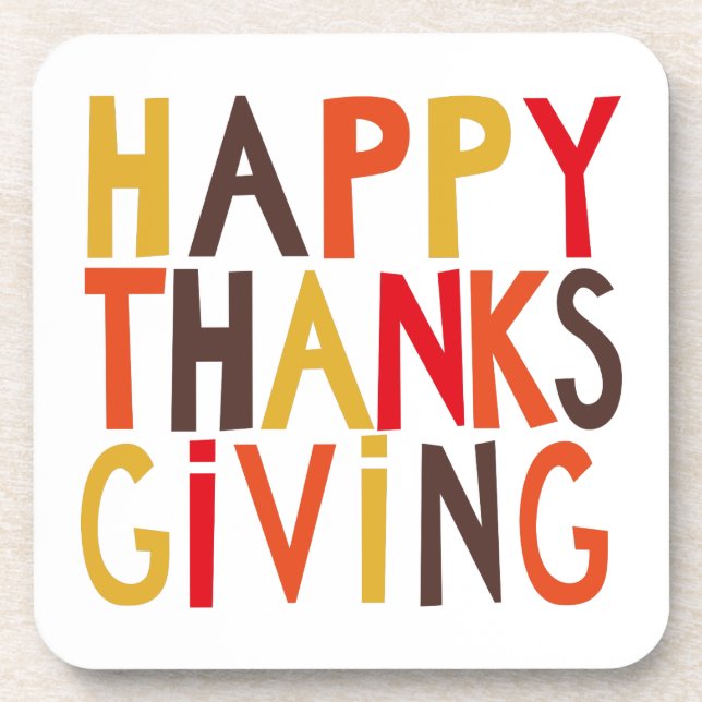 Dessous-de-verre Joyeux Thanksgiving ! (Devant)