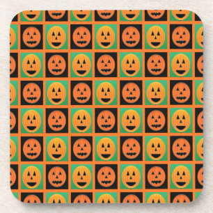 Dessous-de-verre Joyeux visage de citrouille Halloween