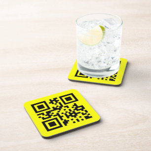 Dessous-de-verre ‹ Joyeux visage souriant Emoji — Code QR