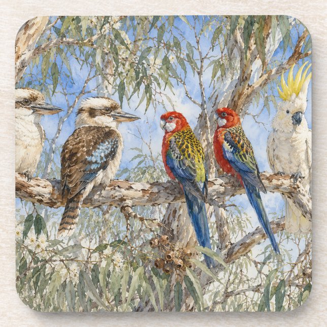 Dessous-de-verre Juchés parmi les eucalyptus (Devant)