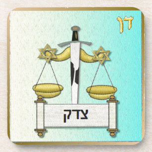 Dessous-de-verre Judaica 12 Tribus Israël Dan Art