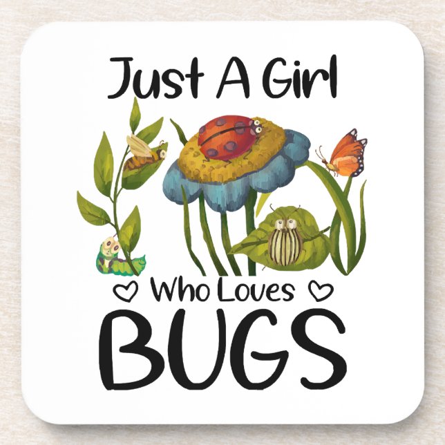 Dessous-de-verre Juste une fille qui aime les insectes (Devant)