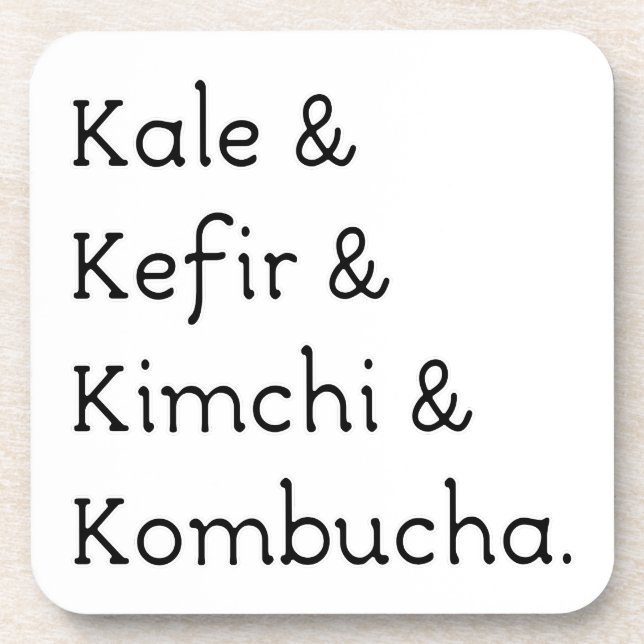 Dessous-de-verre Kale Kefir Kimchi Kombucha (Devant)