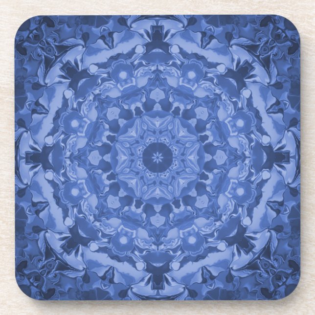 Dessous-de-verre Kaleidoscope bleu royal complexe (Devant)