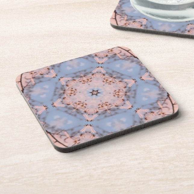 Dessous-de-verre Kaleidoscope Matin Bleu & Frost Rose (Côté gauche)