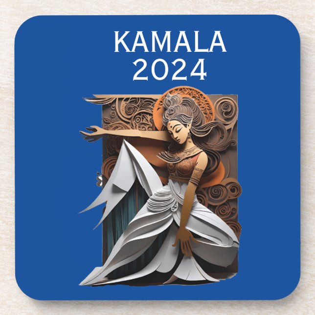 Dessous-de-verre Kamala 2024 pour le président Thunder_Cove (Devant)