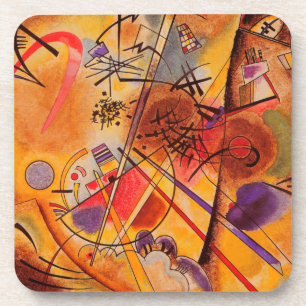 Dessous-de-verre Kandinsky Brown jaune bleu rouge