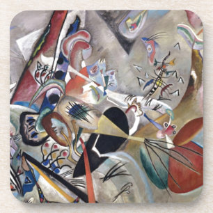 Dessous-de-verre Kandinsky En Gris Oeuvre Abstraite
